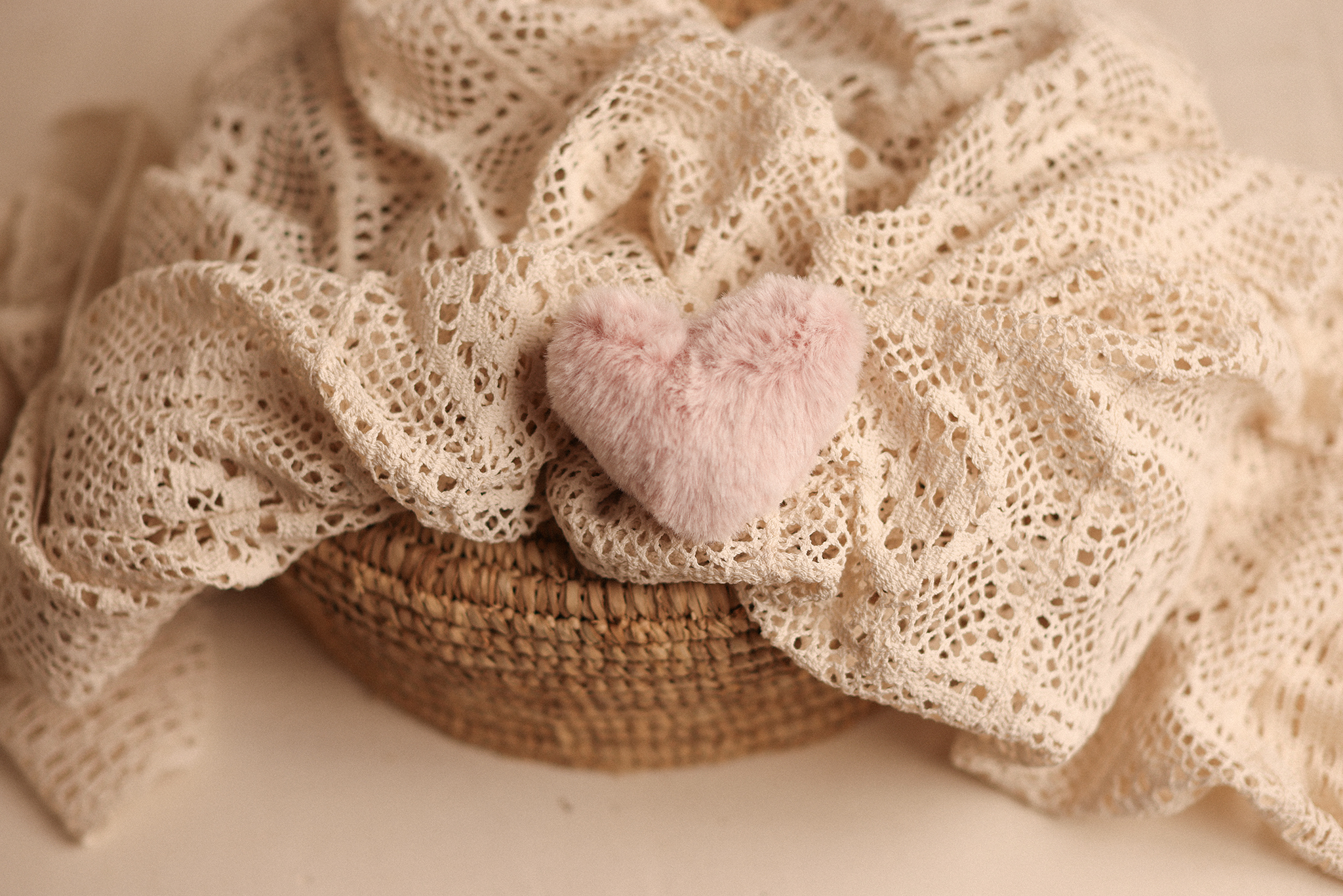 FLUFFY light pink heart