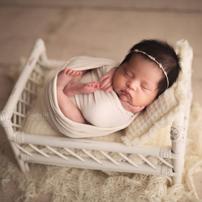 LOW BAMBOO BED - CREAM