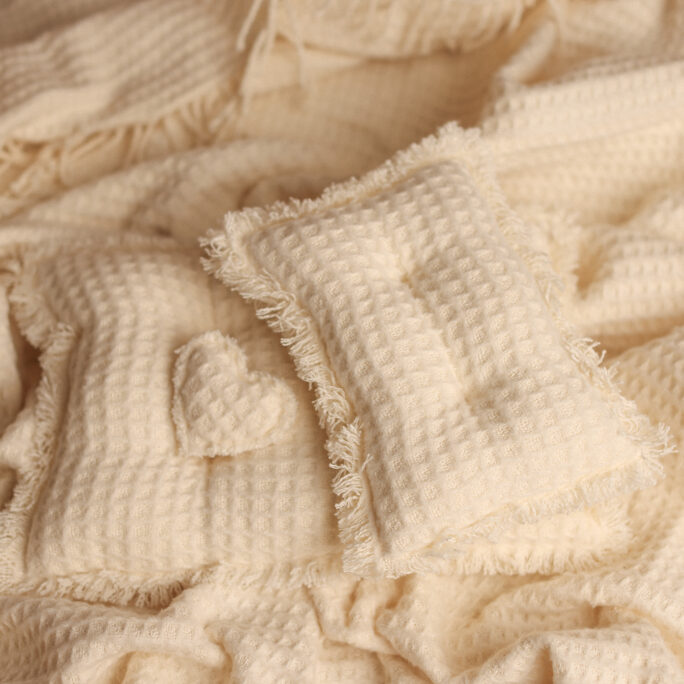 NEW! SOFT MATTRESS -  WAFFLE CREAM + free mini heart