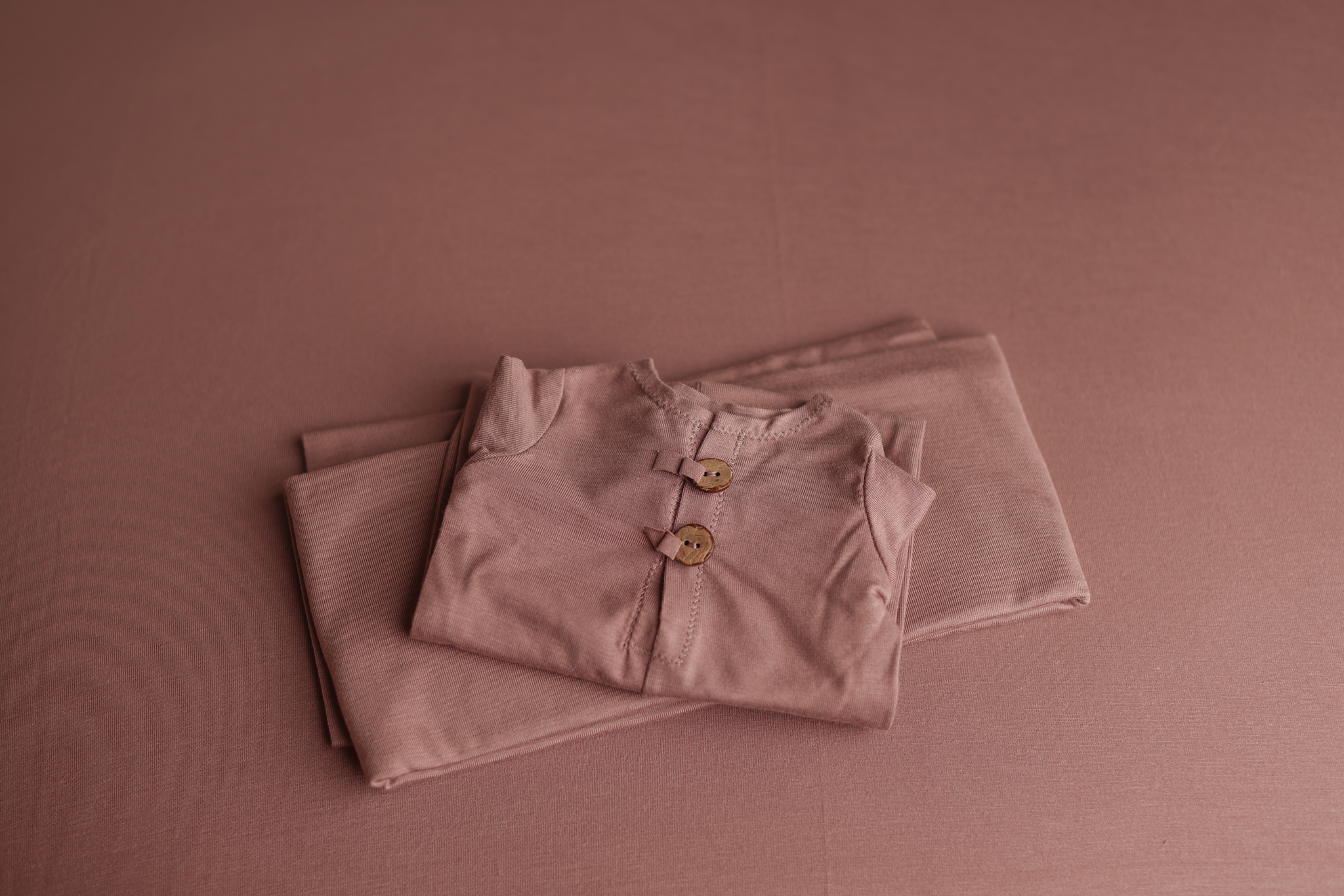 Newborn Onesie + free headband / Hat - Berry Mauve