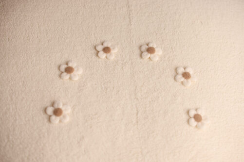 set of 5 FELT flowers - Image 2