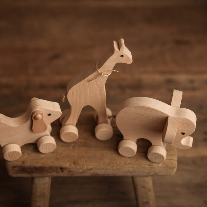 WOODEN sitter toy