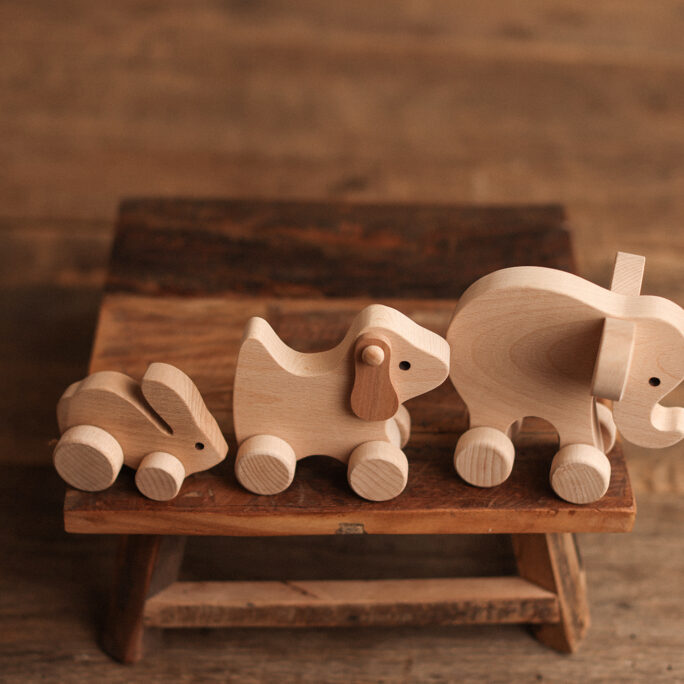 WOODEN sitter toy
