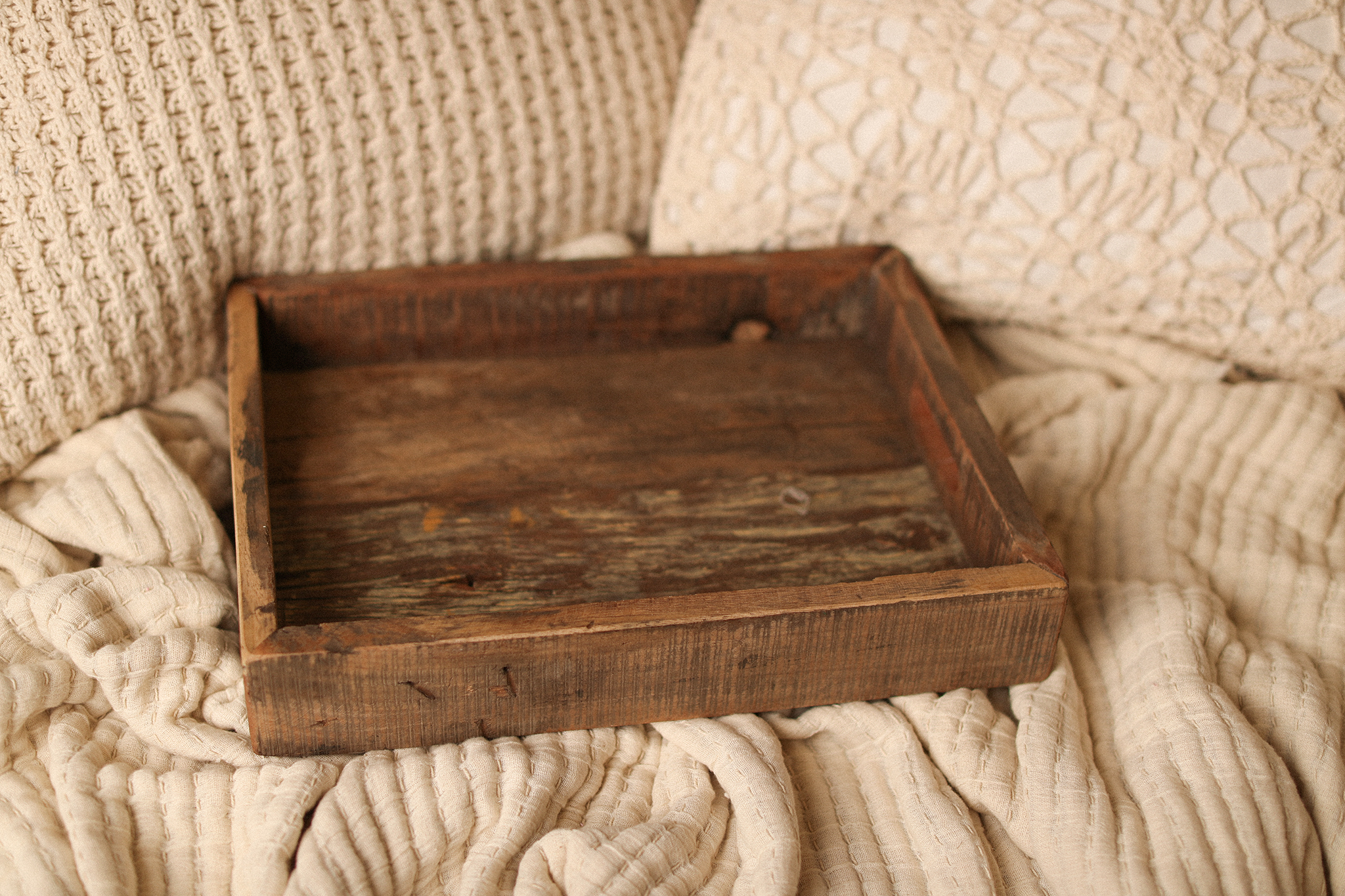 VINTAGE WOOD TRAY