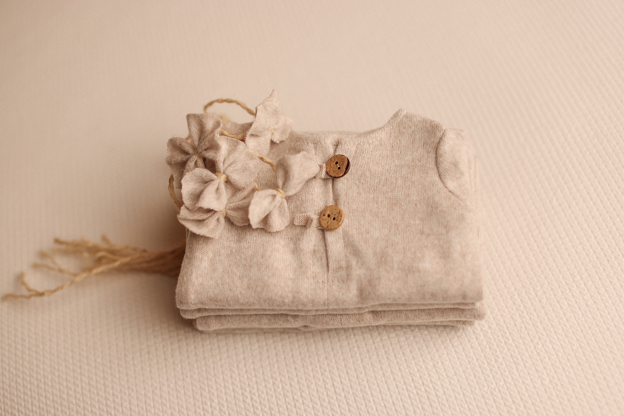 BEIGE Softest Onesie + Free Bow