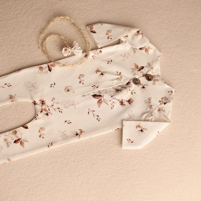 Newborn Onesie COTTON FLOWERS