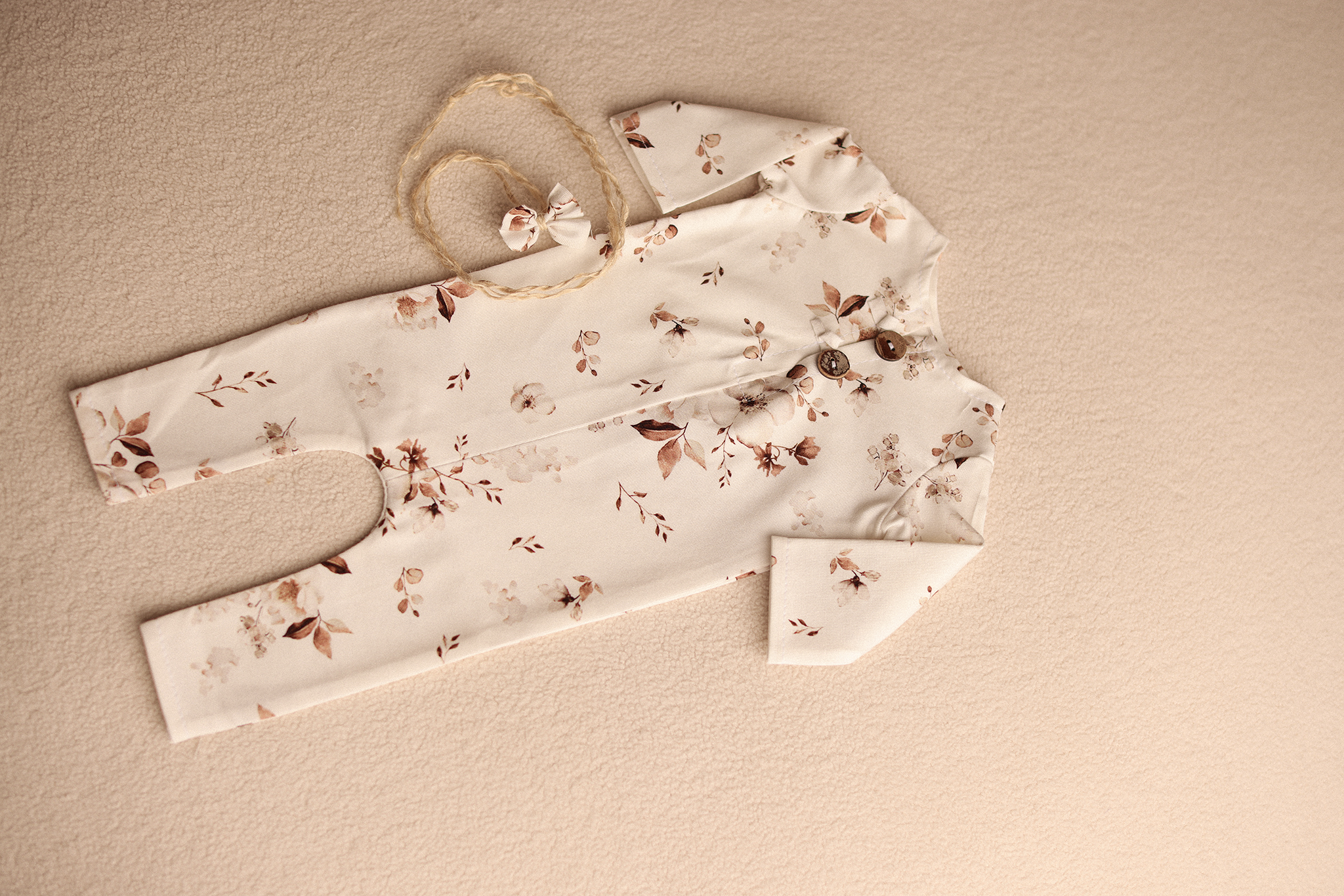 Newborn Onesie COTTON FLOWERS