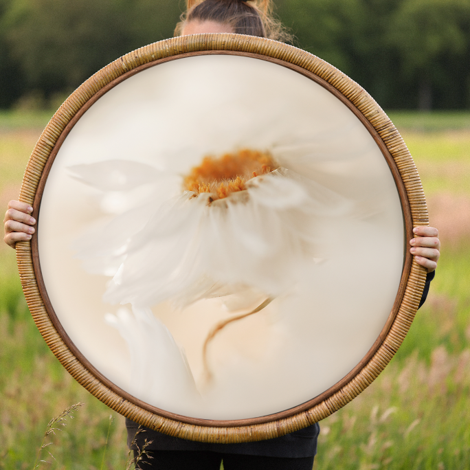 "GOLDEN HEART" print in Bamboo frame