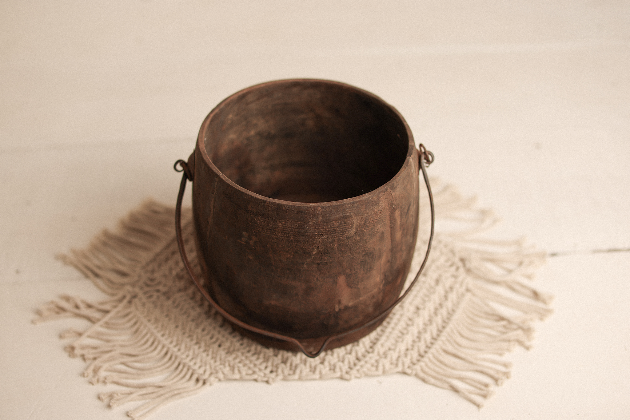 one of a kind Rust Ember Bucket