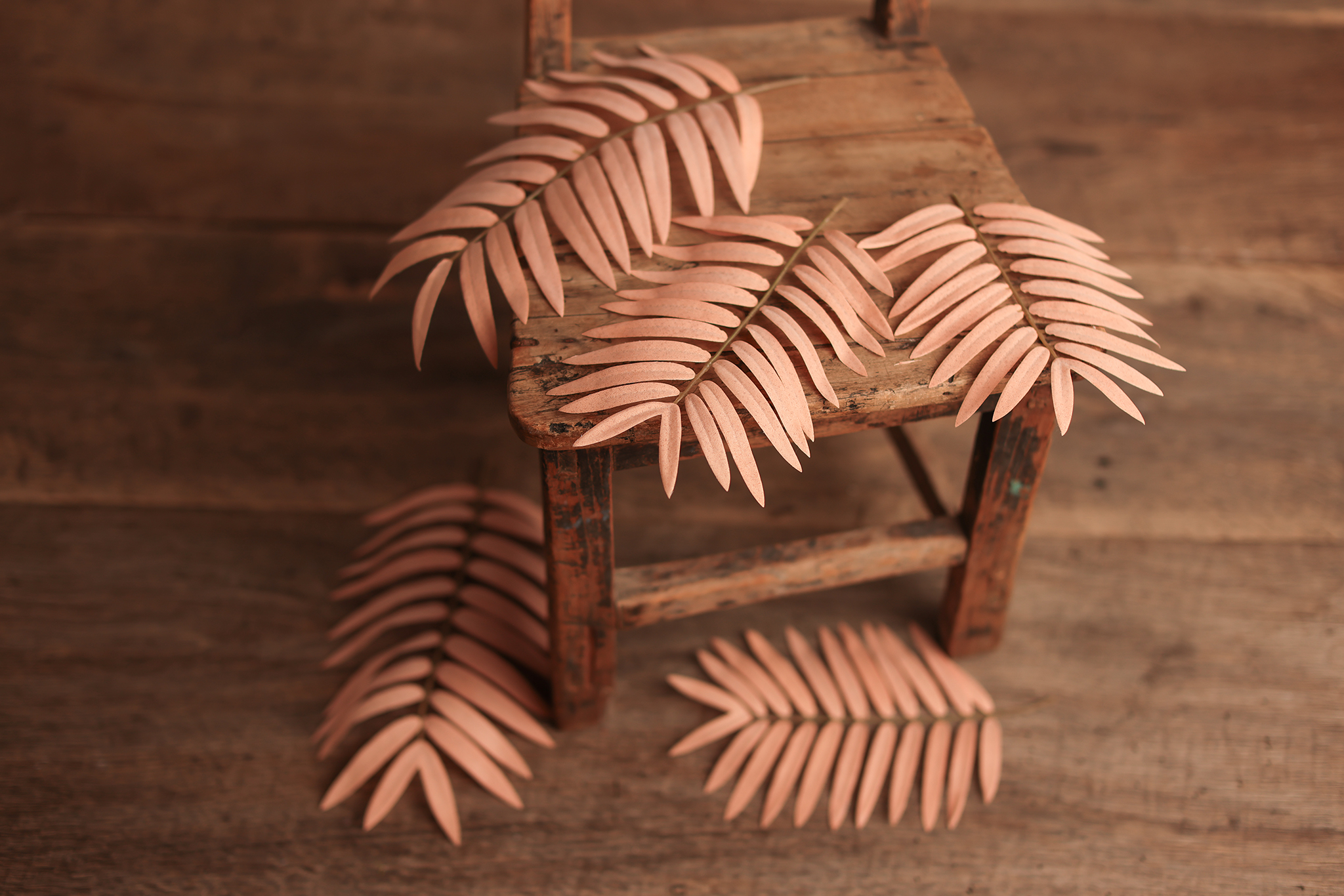 5 SOFT PINK LEAVES