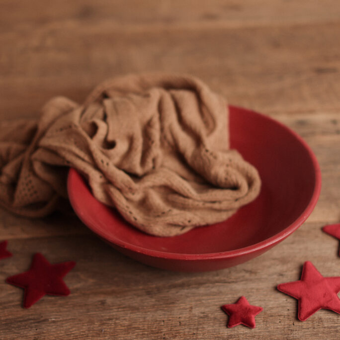 Winter Cranberry Wooden Bowl