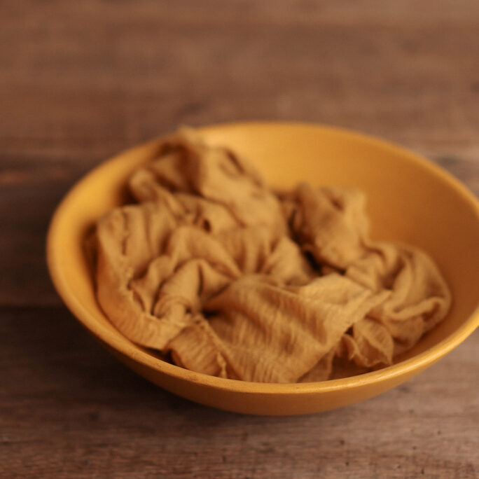 Sunlit Marigold Wooden Bowl