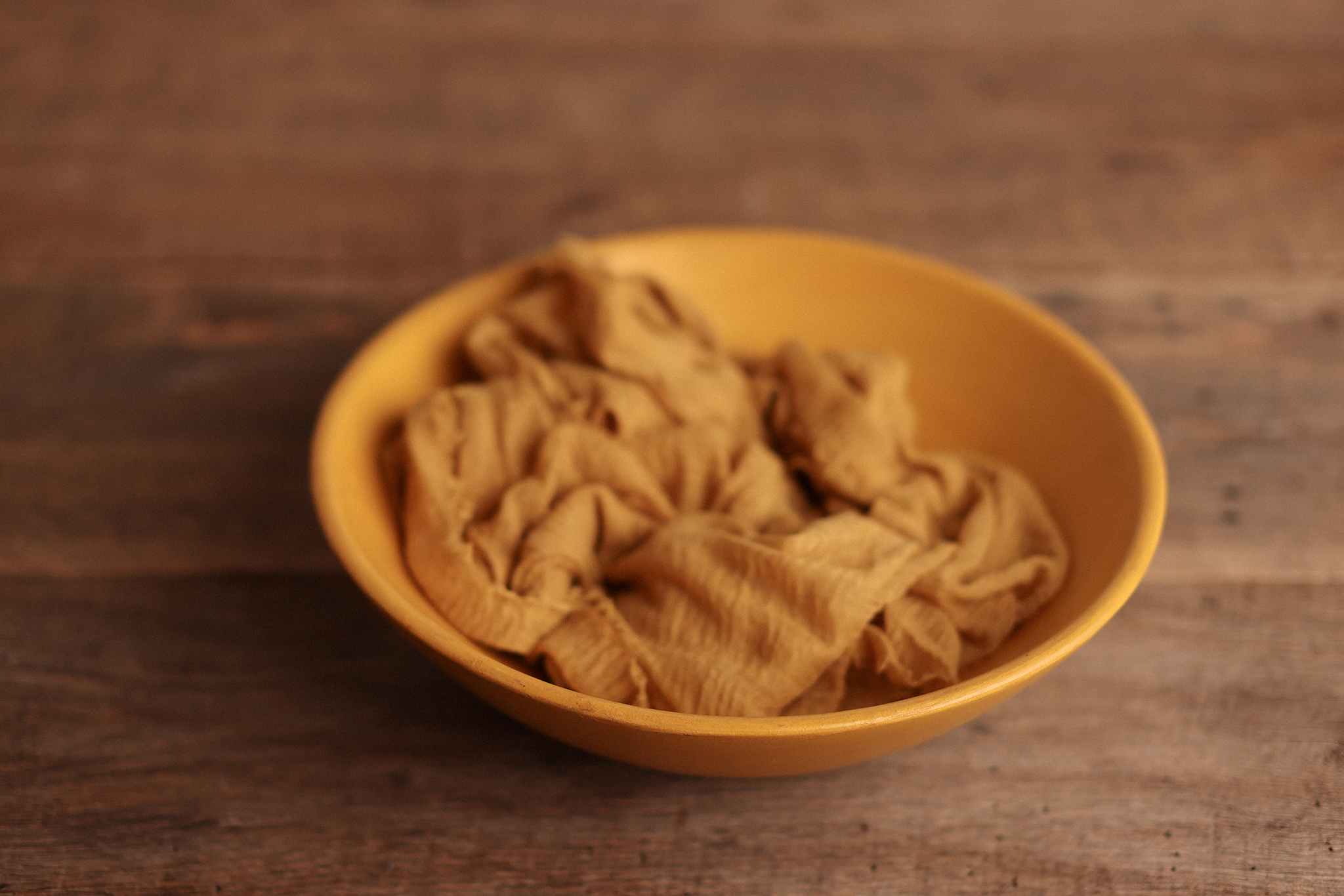 Sunlit Marigold Wooden Bowl