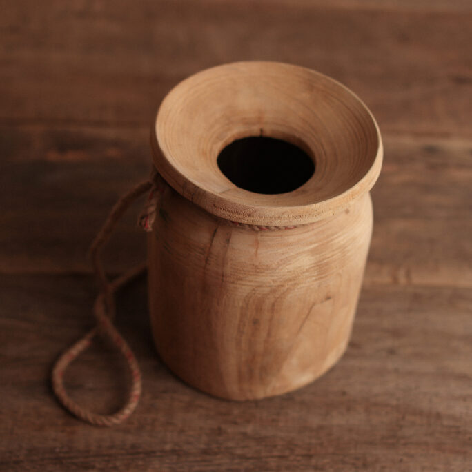 Blond Wooden Vase