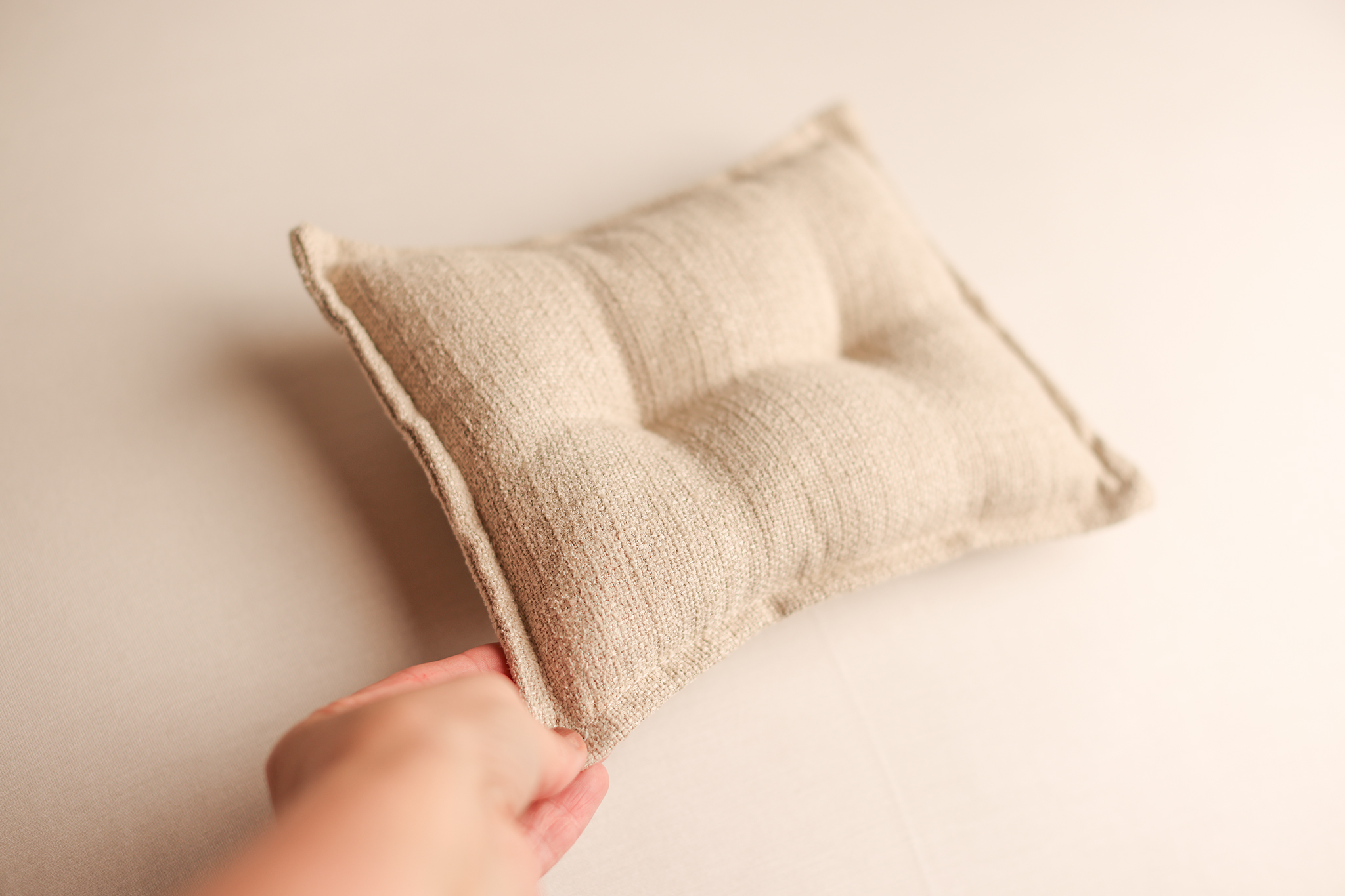 NB size pillow beige linen