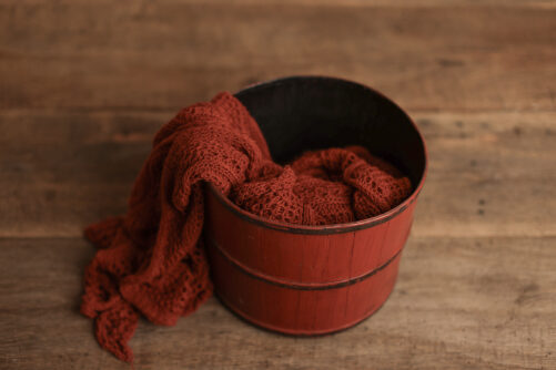 RED vintage BUCKET