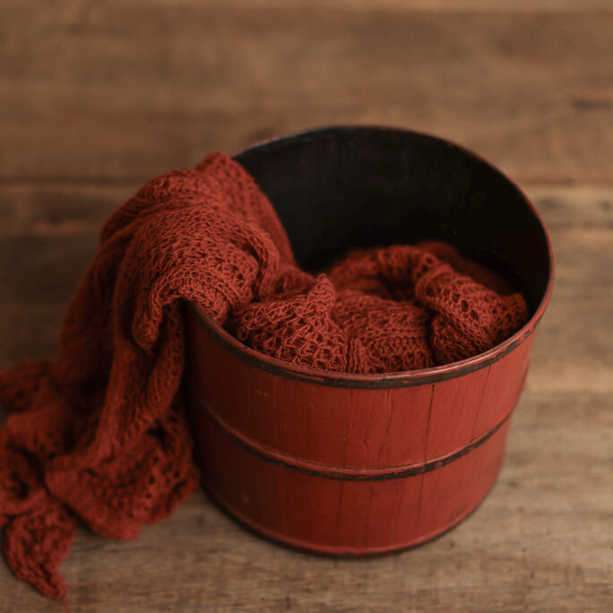RED vintage BUCKET