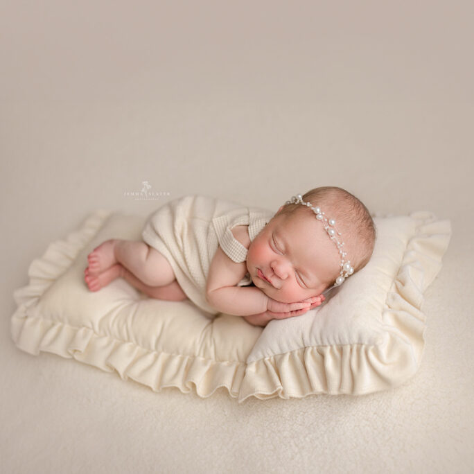 NEW! Velvet Mattress and pillow with ruffles - IVORY