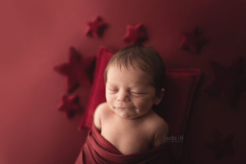 natural fiber backdrop and wrap Deep Cranberry - Image 2