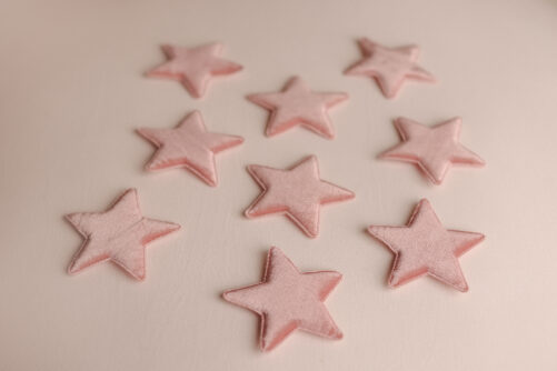 9 soft pink stars