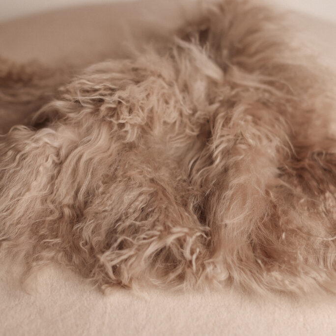 Square fur layer  BEIGE