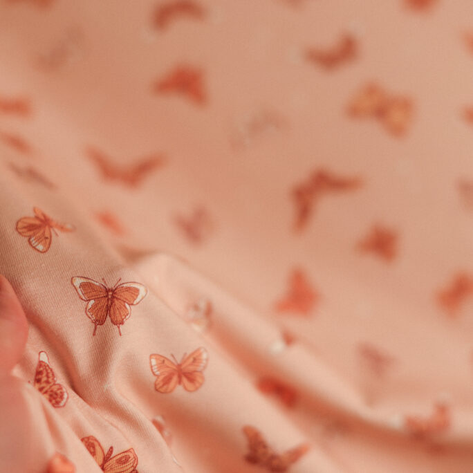 Vintage Pink Butterflies Stretch Backdrop