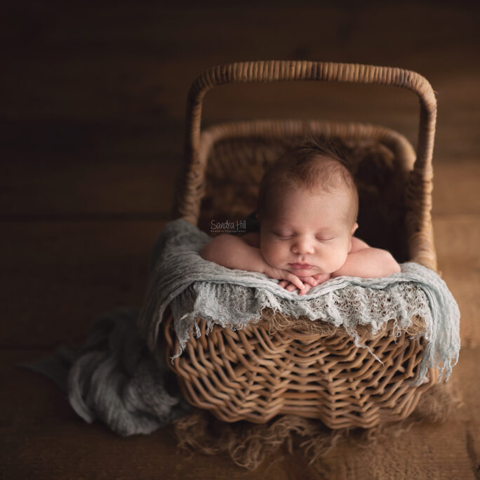 WHISPERS BASKET grey wash