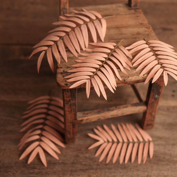 5 SOFT PINK LEAVES