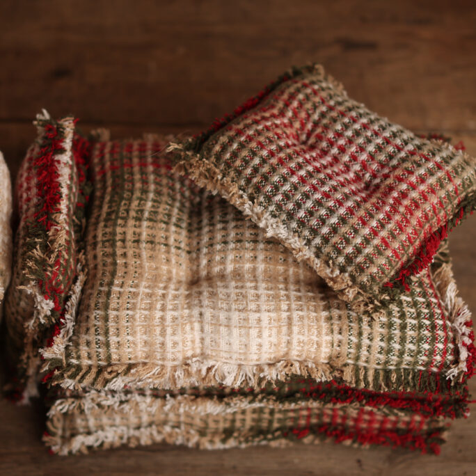 Holiday Waffle Weave Mattress & Pillow Set