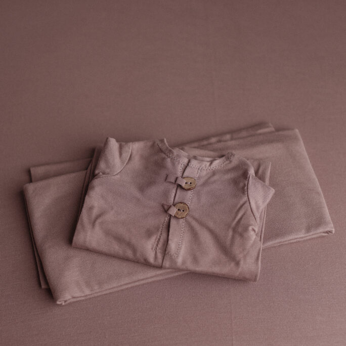 BACKDROP + Newborn Onesie + Wrap / AFTERGLOW MAUVE