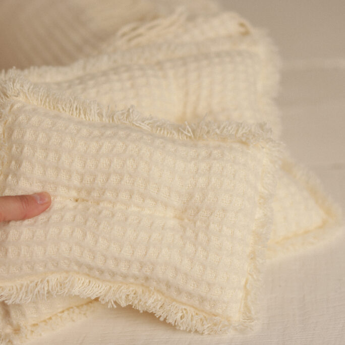 SOFT MATTRESS and PILLOW -  WAFFLE CREAM