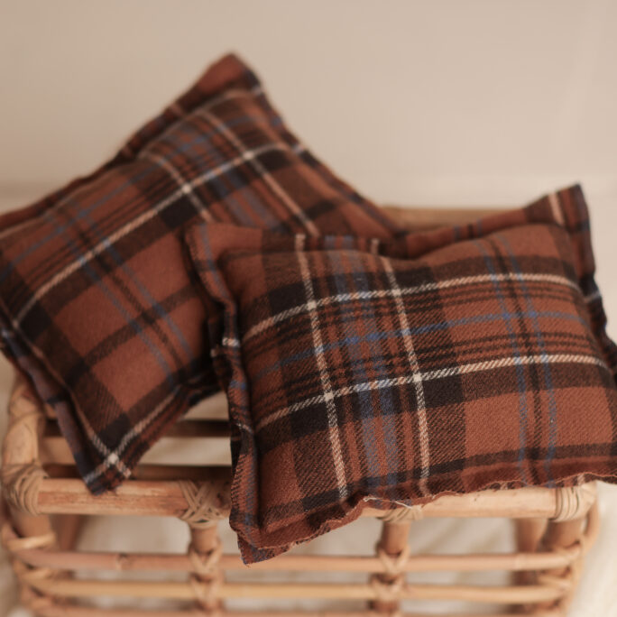 NB pillow - Chestnut Plaid