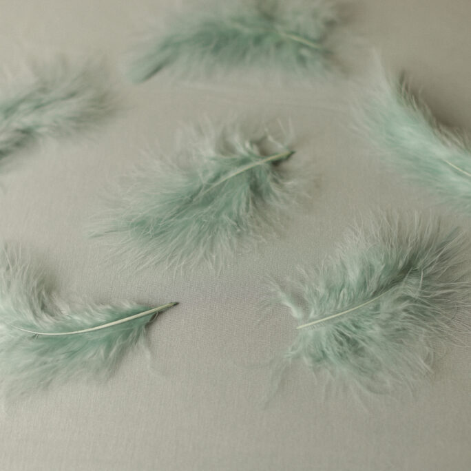 1 Washed Blue Feather