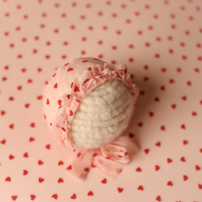 RED VELVET HEARTS on Pink backdrop