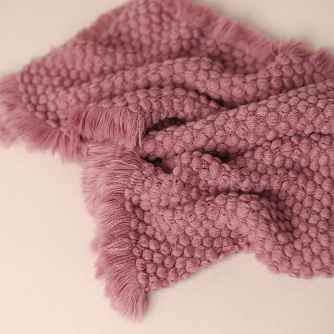 Honeycomb Fringe Layer - TULIP PINK