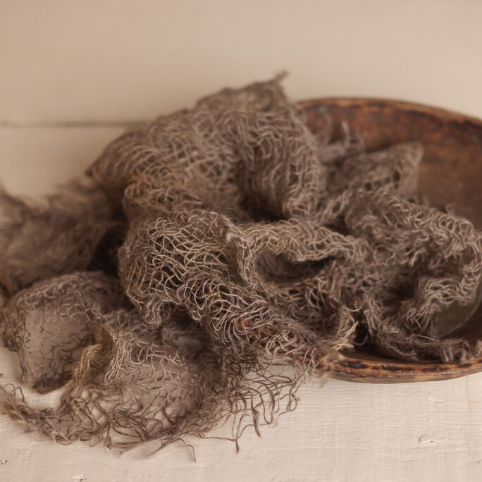 NESTING BURLAP LAYER - brown grey