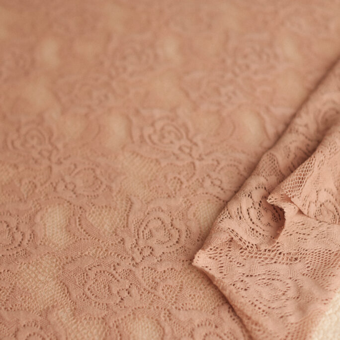 Stretch LACE Backdrop - vintage clay