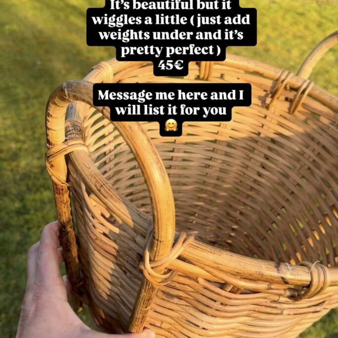 LAST ONE basket with bamboo