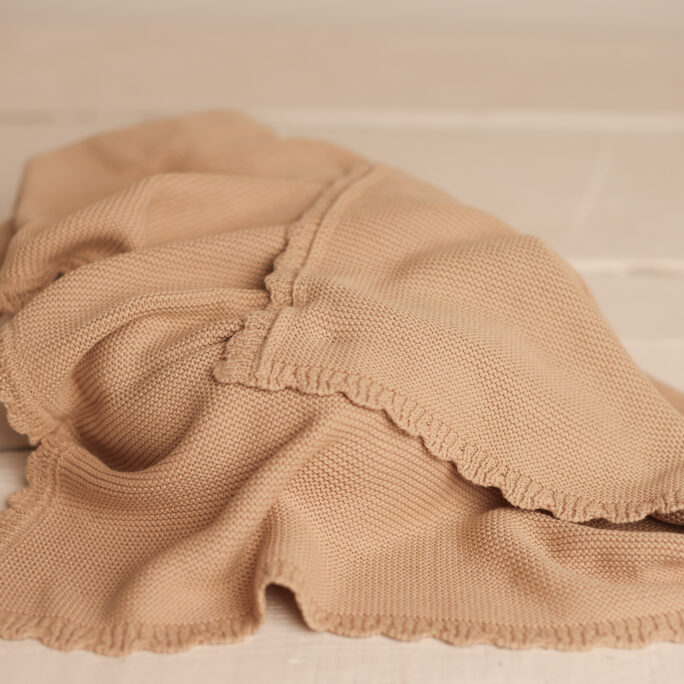 SOFT COTTON BEIGE BLANKET