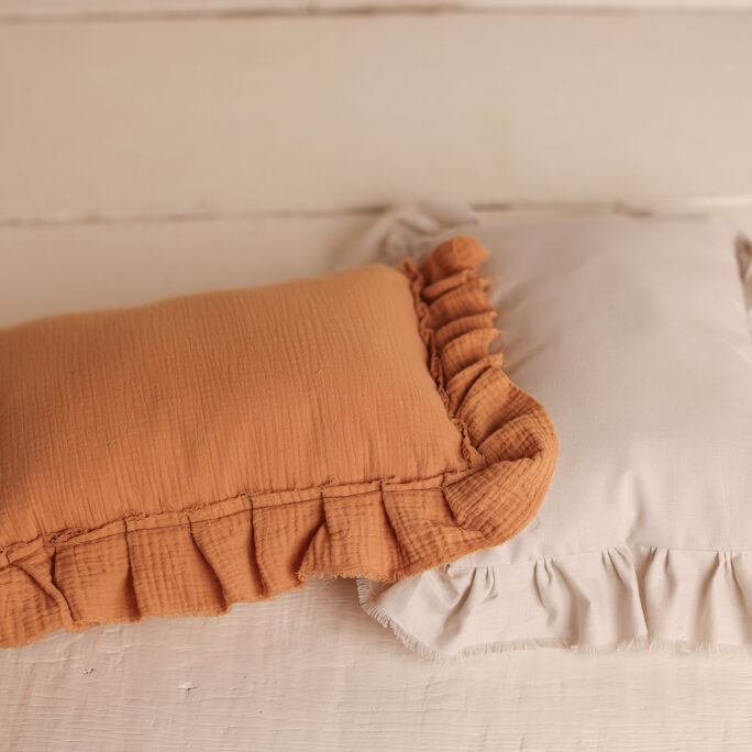 GOING OUT OF COLLECTION set of 2 medium pillows with ruffles