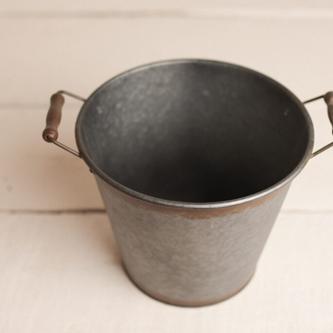 The Vintage Bucket with wooden handles