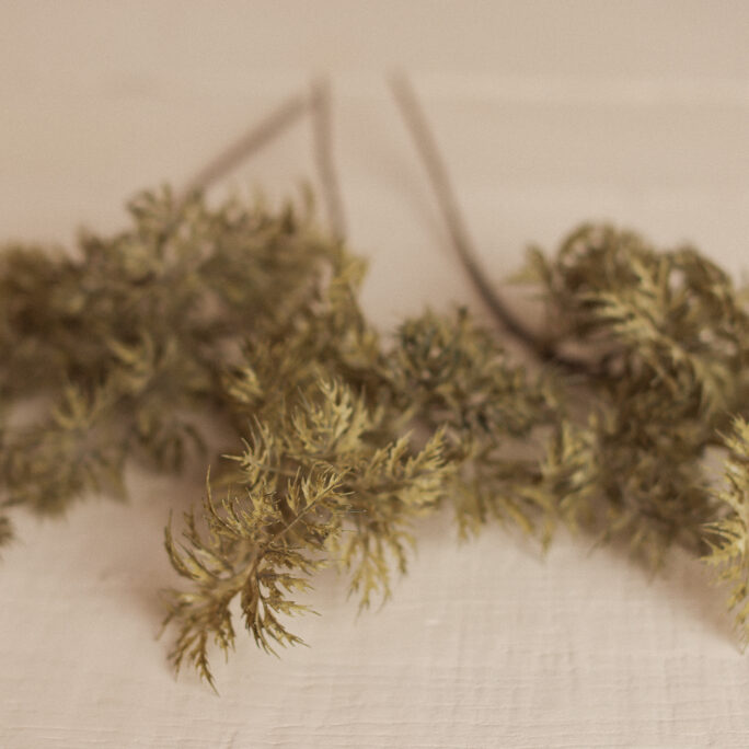 set of 3 sage green branches