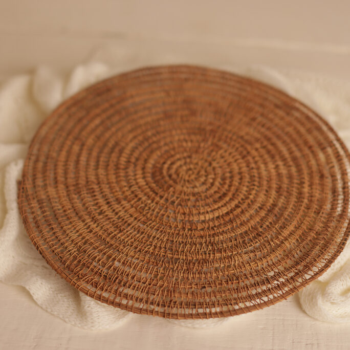 round carpet - bamboo