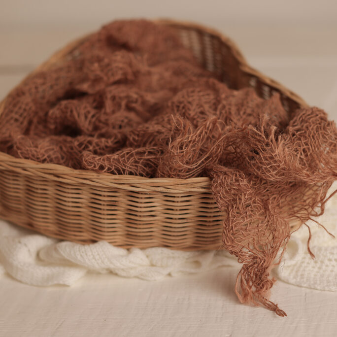 NESTING BURLAP LAYER - choco