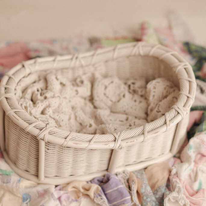 The Snuggle Woven Basket ivory