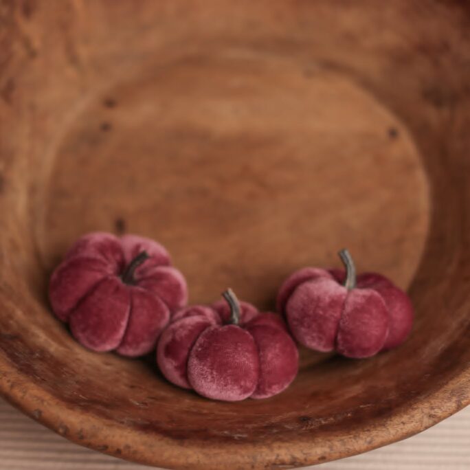 Set of 3 Pumpkins - Dark Pink