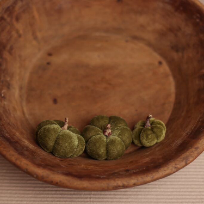 Set of Green Pumpkins