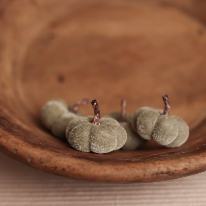 Set of 4 mini Sage Pumpkins