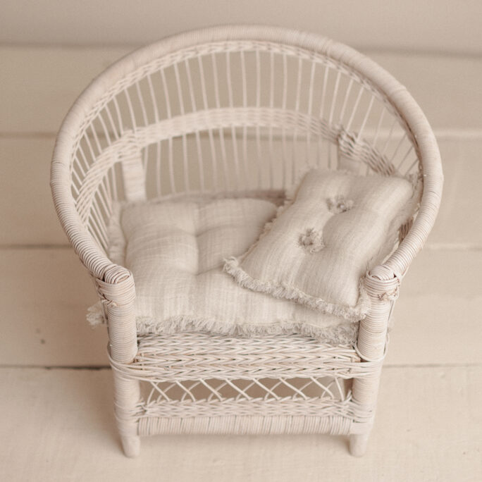 Medium Bamboo Chair - IVORY BLOOM