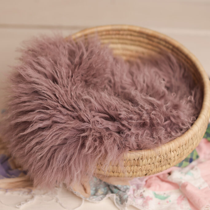 Medium curly fur - MAUVE